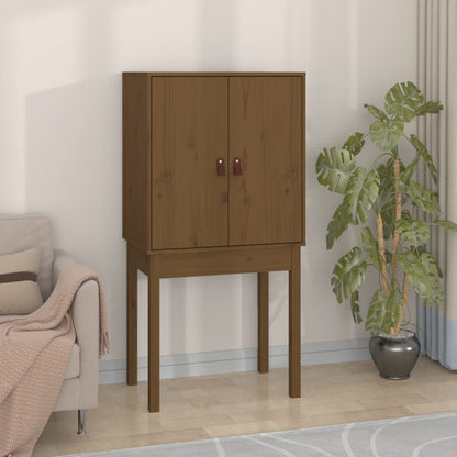 Credenza Marrone Ambra 60x40x120 cm in Legno Massello di Pino