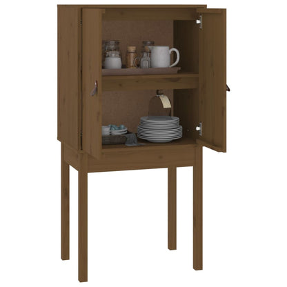 Credenza Marrone Ambra 60x40x120 cm in Legno Massello di Pino