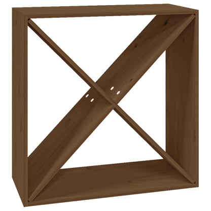 Portavini Marrone Ambra 62x25x62 cm in Legno Massello di Pino