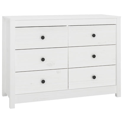 Armadietto Bianco 100x40x72 cm in Legno Massello di Pino
