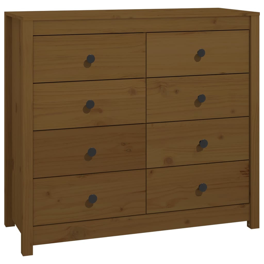 Armadietto Marrone Ambra 100x40x90 cm in Legno Massello di Pino
