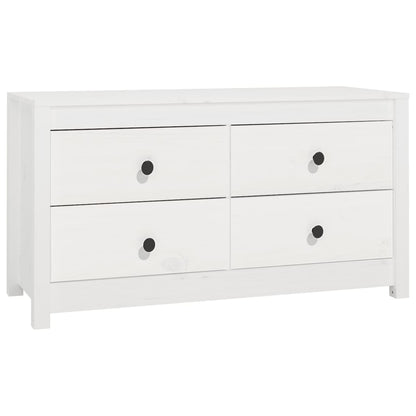 Armadietto Bianco 100x40x54 cm in Legno Massello di Pino