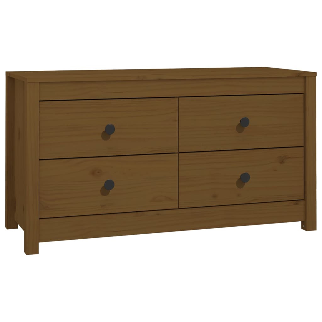 Armadietto Marrone Ambra 100x40x54 cm in Legno Massello di Pino