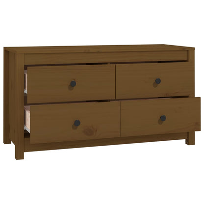 Armadietto Marrone Ambra 100x40x54 cm in Legno Massello di Pino