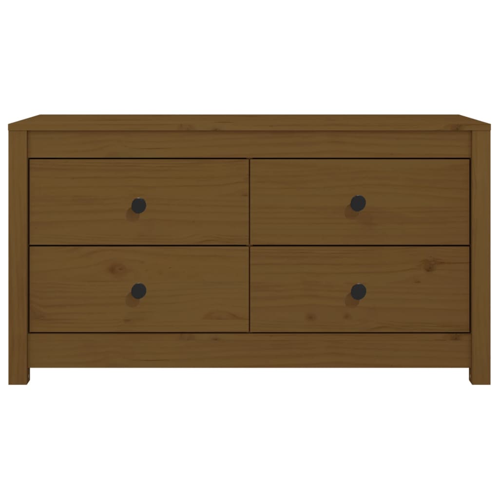 Armadietto Marrone Ambra 100x40x54 cm in Legno Massello di Pino