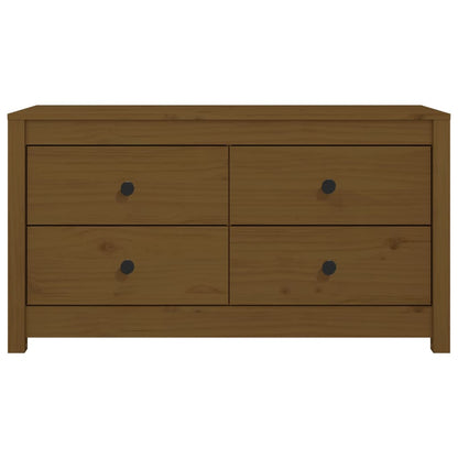 Armadietto Marrone Ambra 100x40x54 cm in Legno Massello di Pino