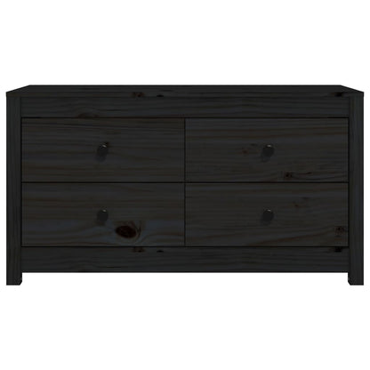 Armadietto Nero 100x40x54 cm in Legno Massello di Pino
