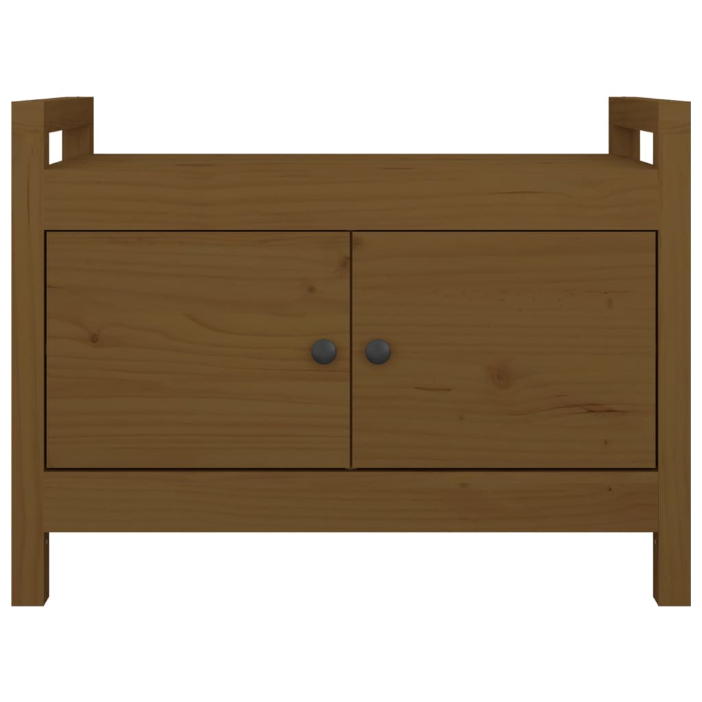 Panca da Ingresso Ambra 80x40x60 cm in Legno Massello di Pino