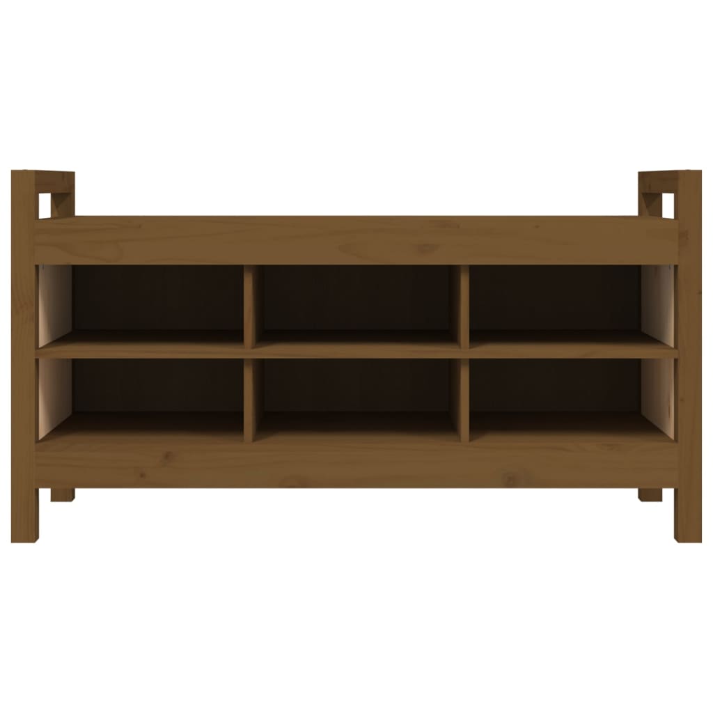 Panca da Ingresso Ambra 110x40x60 cm in Legno Massello di Pino