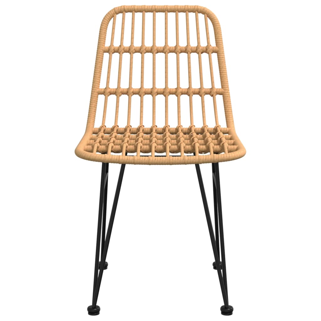 Sedie da Giardino 2pz 48x62x84 cm Rattan PE
