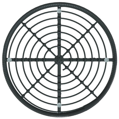 Tavolo da Pranzo Nero Ã˜80 cm Vetro Temperato e Acciaio