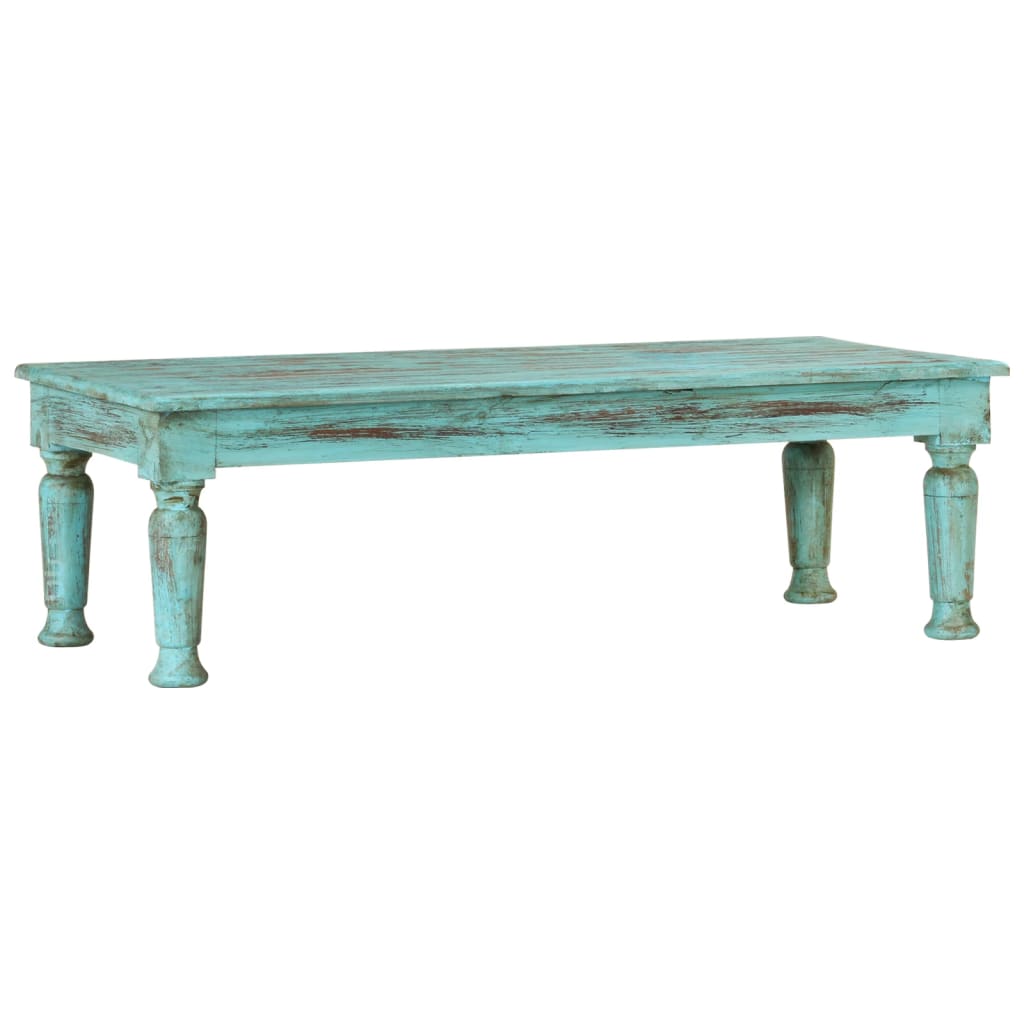 Tavolino da Salotto 110x50x34 cm in Legno Massello di Recupero