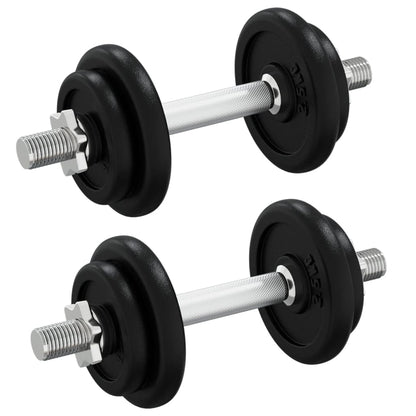 Set Bilanciere con Dischi 40 kg in Ghisa e Acciaio Cromato