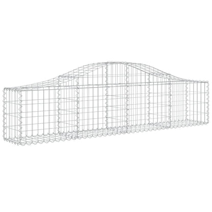 Cesti Gabbioni ad Arco 2 pz 200x30x40/60 cm Ferro Zincato