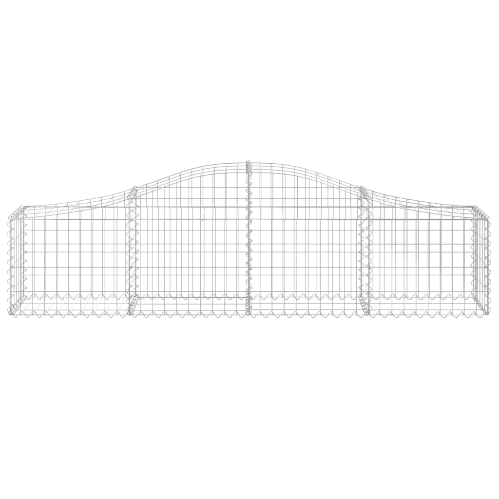 Cesti Gabbioni ad Arco 2 pz 200x30x40/60 cm Ferro Zincato