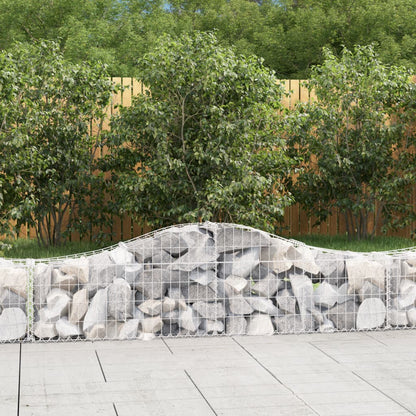 Cesti Gabbioni ad Arco 40 pz 200x30x40/60 cm Ferro Zincato