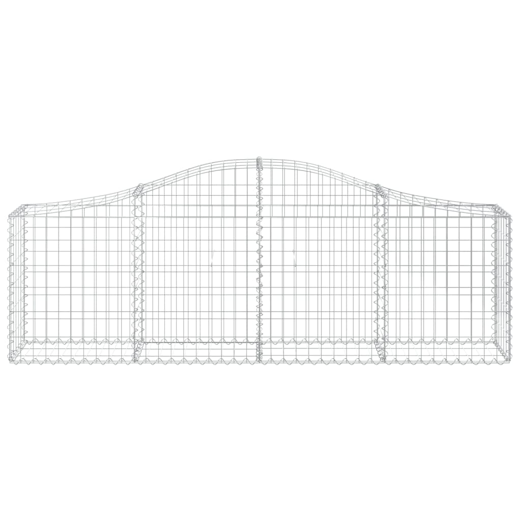 Cesti Gabbioni ad Arco 10 pz 200x30x60/80 cm Ferro Zincato
