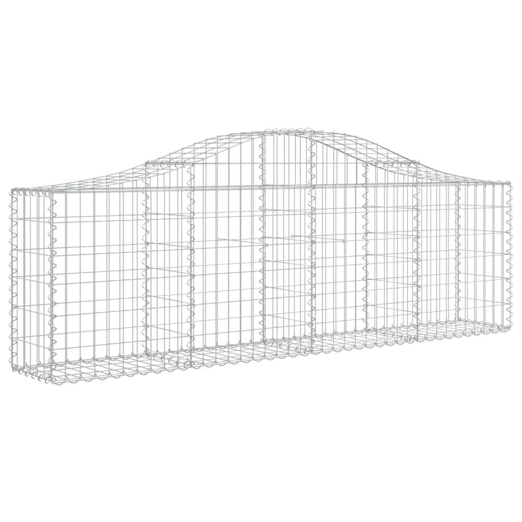 Cesti Gabbioni ad Arco 15 pz 200x30x60/80 cm Ferro Zincato