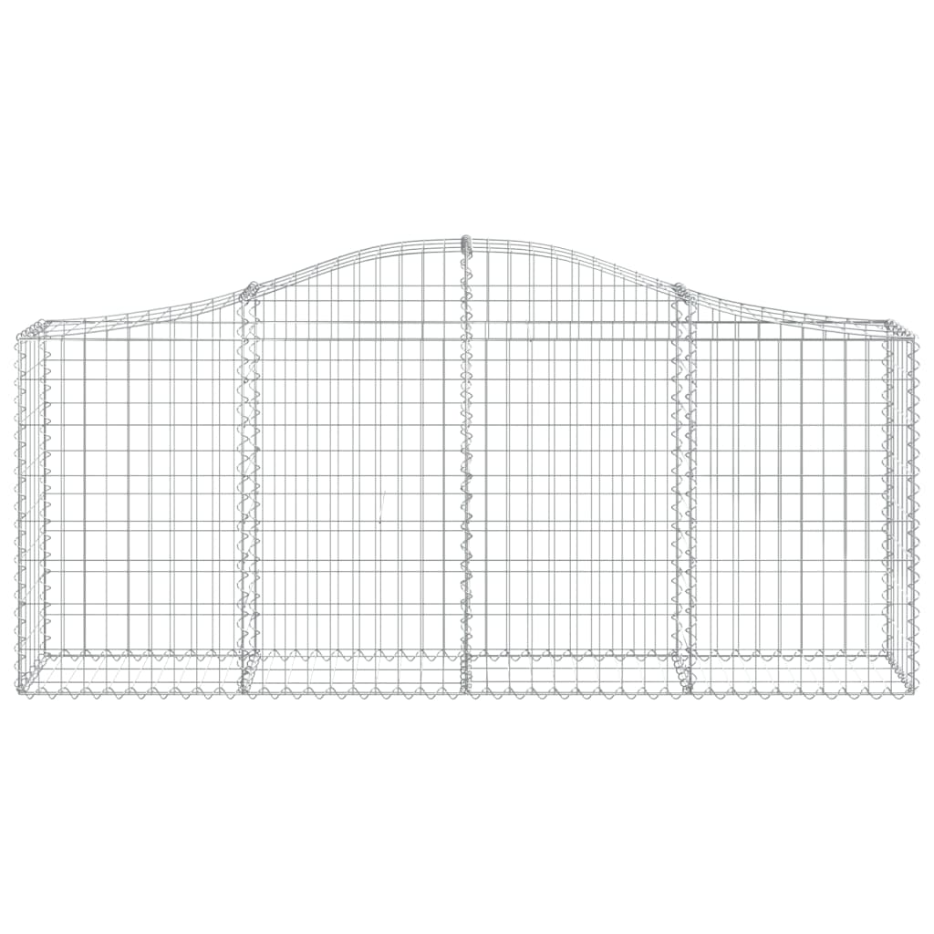 Cesti Gabbioni ad Arco 2 pz 200x30x80/100 cm Ferro Zincato
