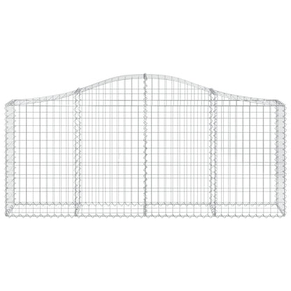 Cesti Gabbioni ad Arco 2 pz 200x30x80/100 cm Ferro Zincato