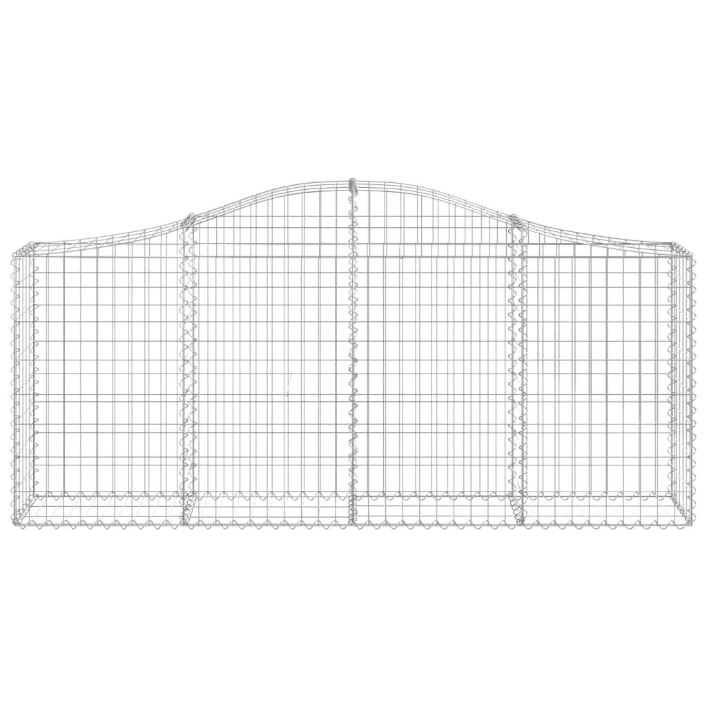 Cesti Gabbioni ad Arco 3 pz 200x30x80/100 cm Ferro Zincato