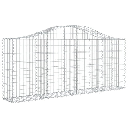 Cesti Gabbioni ad Arco 5 pz 200x30x80/100 cm Ferro Zincato