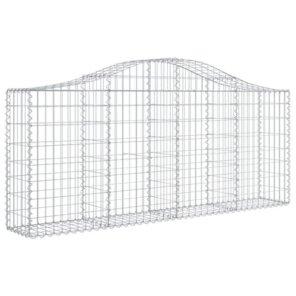 Cesti Gabbioni ad Arco 6 pz 200x30x80/100 cm Ferro Zincato
