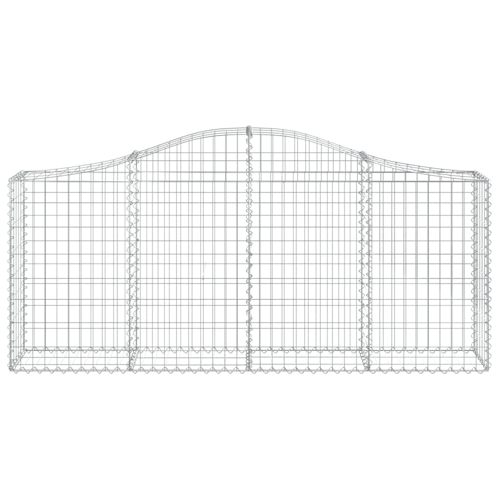 Cesti Gabbioni ad Arco 6 pz 200x30x80/100 cm Ferro Zincato
