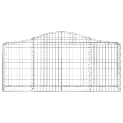 Cesti Gabbioni ad Arco 7 pz 200x30x80/100 cm Ferro Zincato