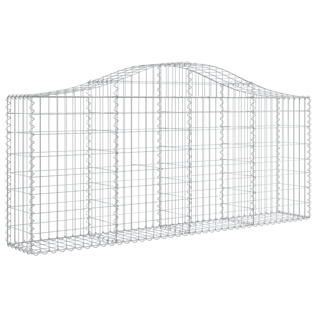 Cesti Gabbioni ad Arco 8 pz 200x30x80/100 cm Ferro Zincato