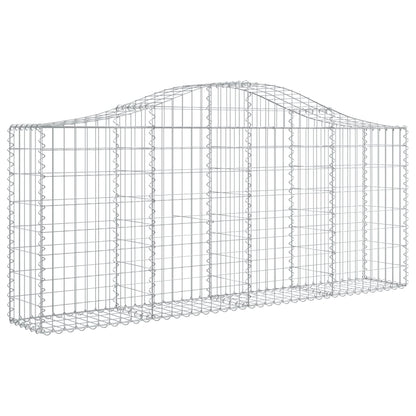 Cesti Gabbioni ad Arco 8 pz 200x30x80/100 cm Ferro Zincato