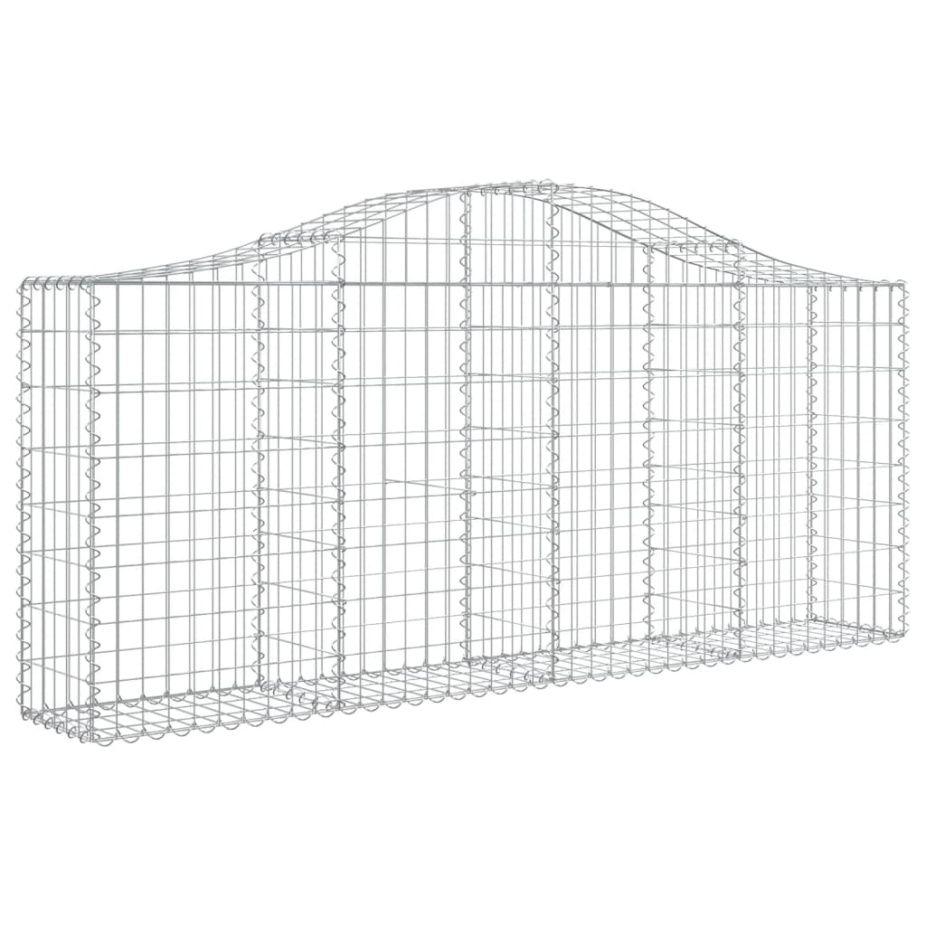 Cesti Gabbioni ad Arco 13 pz 200x30x80/100 cm Ferro Zincato