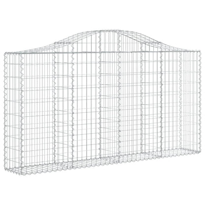 Cesti Gabbioni ad Arco 2 pz 200x30x100/120 cm Ferro Zincato