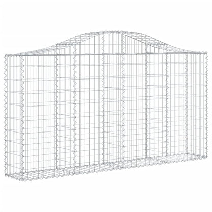 Cesti Gabbioni ad Arco 4 pz 200x30x100/120 cm Ferro Zincato