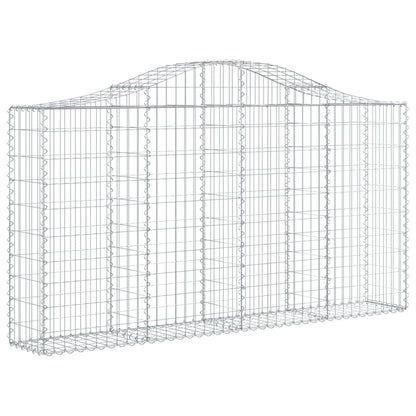Cesti Gabbioni ad Arco 7 pz 200x30x100/120 cm Ferro Zincato