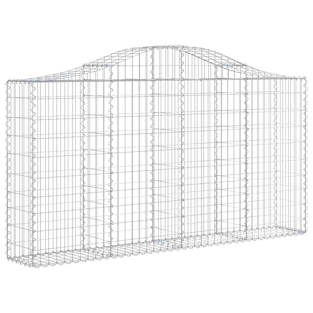 Cesti Gabbioni ad Arco 13 pz 200x30x100/120 cm Ferro Zincato