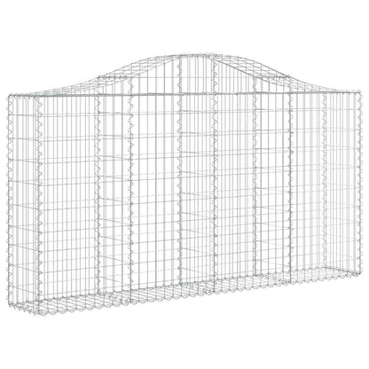 Cesti Gabbioni ad Arco 18 pz 200x30x100/120 cm Ferro Zincato