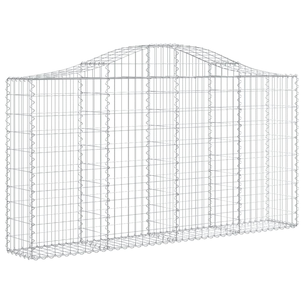Cesti Gabbioni ad Arco 20 pz 200x30x100/120 cm Ferro Zincato