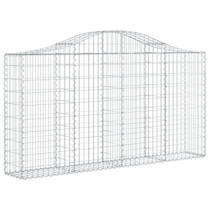 Cesti Gabbioni ad Arco 20 pz 200x30x100/120 cm Ferro Zincato