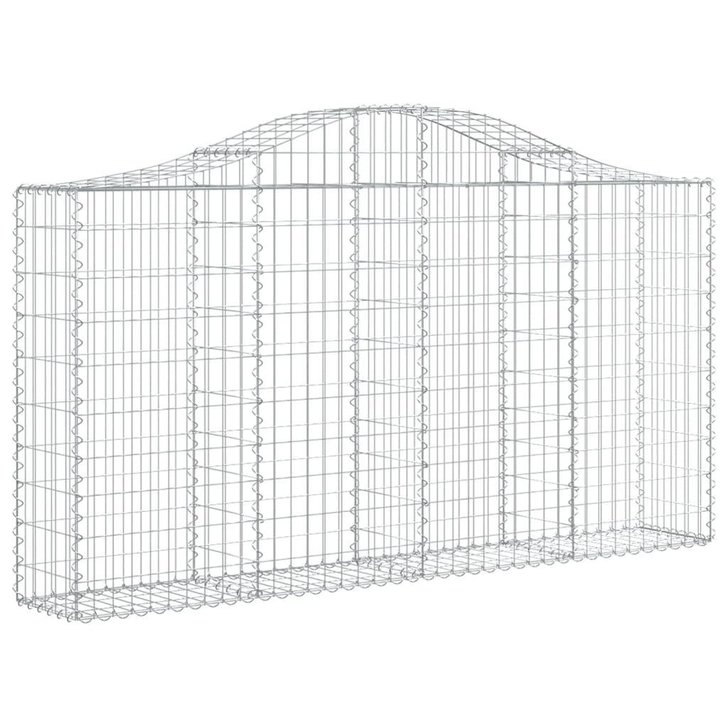 Cesti Gabbioni ad Arco 25 pz 200x30x100/120 cm Ferro Zincato