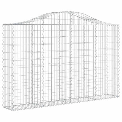 Cesti Gabbioni ad Arco 2 pz 200x30x120/140 cm Ferro Zincato