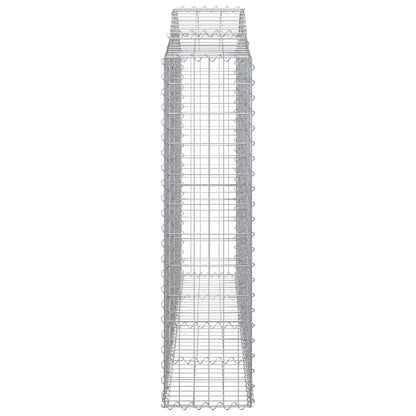 Cesti Gabbioni ad Arco 2 pz 200x30x120/140 cm Ferro Zincato