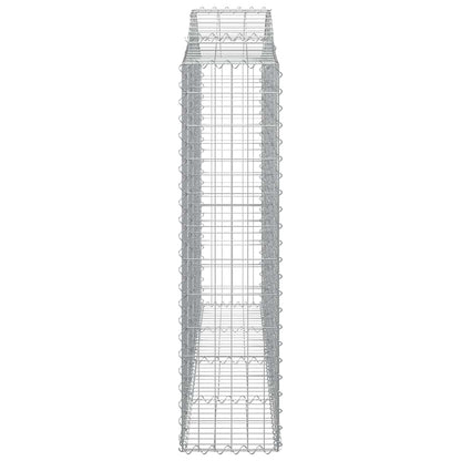 Cesti Gabbioni ad Arco 3 pz 200x30x120/140 cm Ferro Zincato