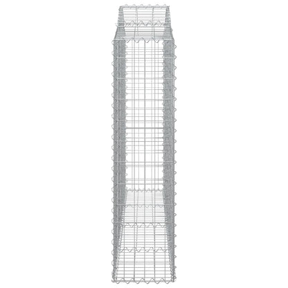 Cesti Gabbioni ad Arco 4 pz 200x30x120/140 cm Ferro Zincato