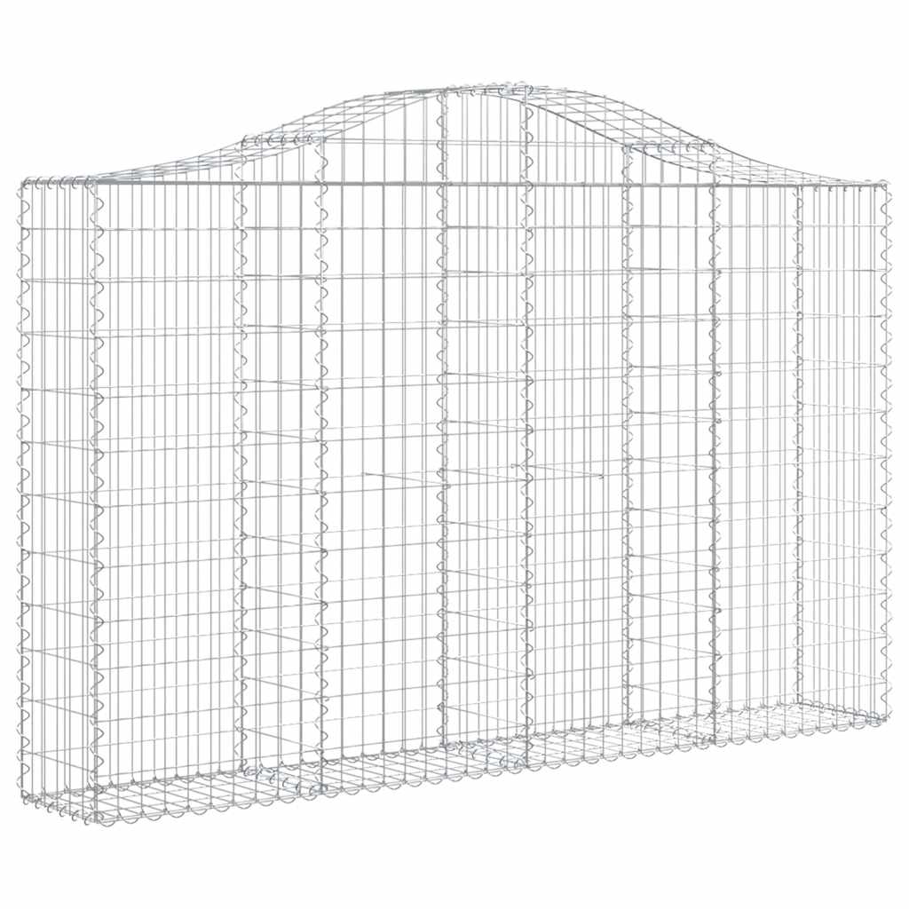 Cesti Gabbioni ad Arco 5 pz 200x30x120/140 cm Ferro Zincato