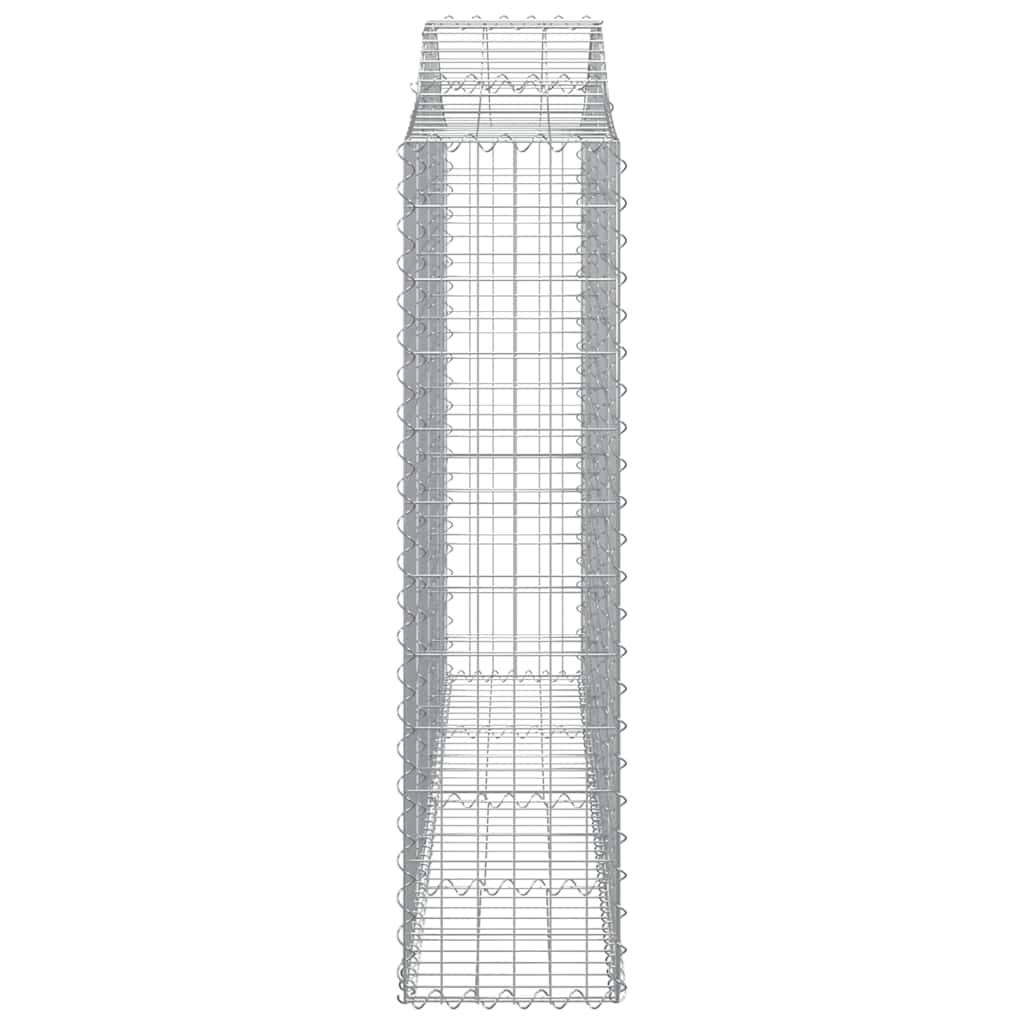 Cesti Gabbioni ad Arco 5 pz 200x30x120/140 cm Ferro Zincato