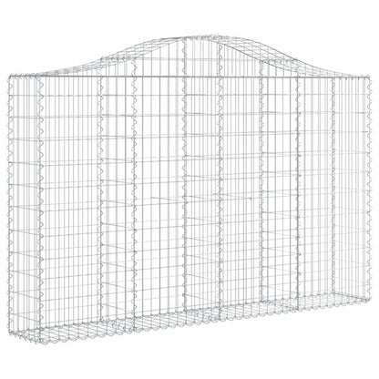 Cesti Gabbioni ad Arco 6 pz 200x30x120/140 cm Ferro Zincato