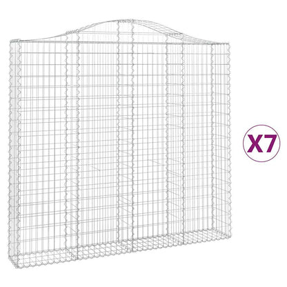 Cesti Gabbioni ad Arco 7 pz 200x30x180/200 cm Ferro Zincato