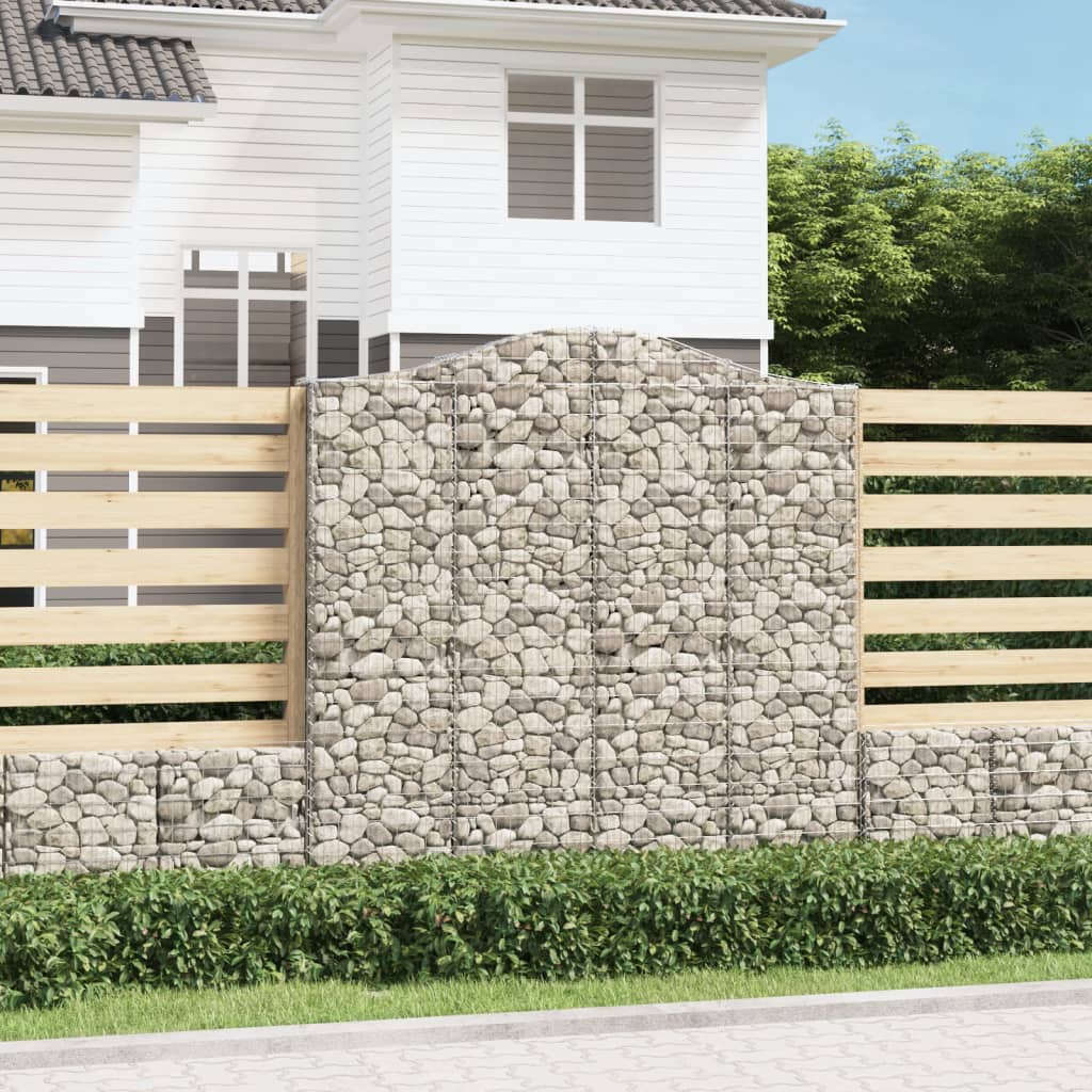 Cesti Gabbioni ad Arco 14 pz 200x30x200/220 cm Ferro Zincato