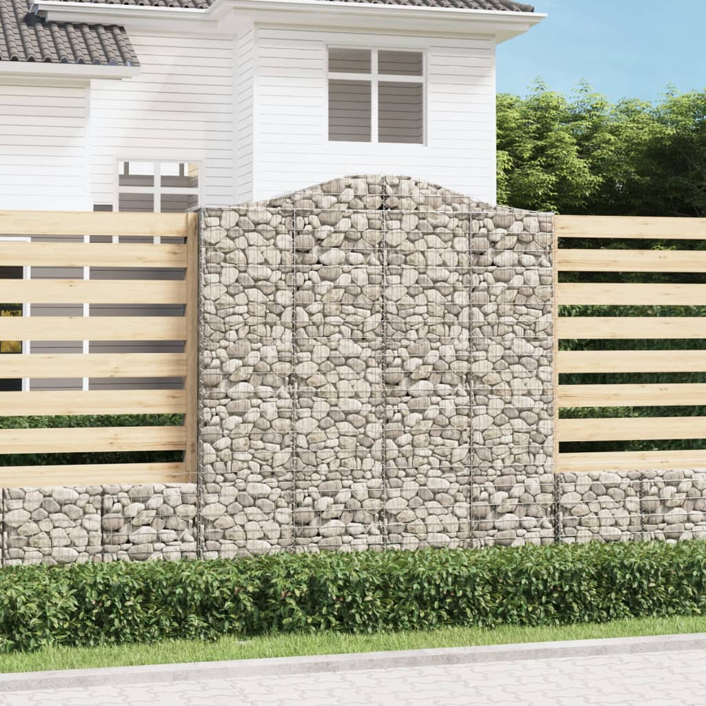 Cesti Gabbioni ad Arco 15 pz 200x30x220/240 cm Ferro Zincato